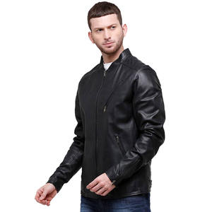 Chaqueta de cuero de piel de oveja de nueva moda para hombre procesada recubierta - Product Image 2