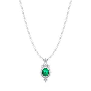 REYES Offre Spéciale pendentif Moissanite en argent sterling 925 personnalisé taille ovale 24,6 ct émeraude pierre précieuse bijoux en gros pour les femmes - Product Image 3