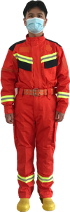 Uniforme de Bombero de Aramida Azul Marino Clásico, Tejido Nomex de Sarga, 4 Capas, para Bomberos - Product Image 5