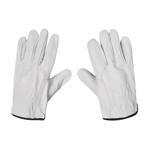 Guantes de Trabajo de Cuero de Piel de Cabra Blancos Baratos para Construcción Industrial, Mecánicos, Conductores, Soldadores - Product Image 3