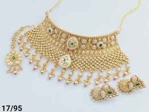 ENSEMBLE DE BIJOUX INDIENS TRADITIONNELS ET À LA MODE EN CUIVRE ENSEMBLE DE BIJOUX DE MARIAGE POUR FEMMES BOUCLES D'OREILLES ET COLLIER - Product Image 2