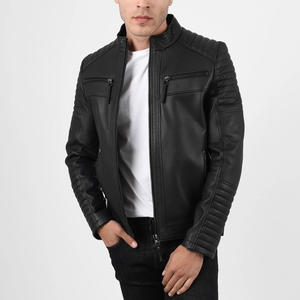 Vêtements décontractés pour hommes Veste en cuir Tendance supérieure Anti-rides Vente à chaud de haute qualité à bas prix Veste en cuir entièrement personnalisée - Product Image 3