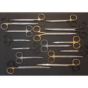 Juego de tijeras quirúrgicas profesionales | Surtido de instrumentos quirúrgicos y dentales manuales de acero inoxidable Autoclavable con certificación CE - Product Image 1