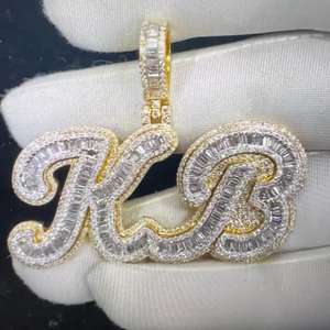 Pendentif personnalisable en argent sterling plaqué or rose avec diamant amélioré VVS clarté forme d'étoile certifié IGI design personnalisé fin - Product Image 2