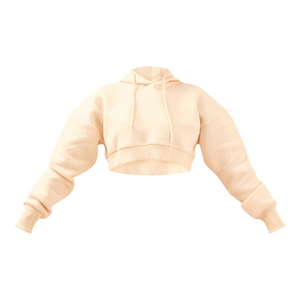 Sudadera con capucha recortada con estampado de soplo de Atenas de alta calidad para invierno Logotipo personalizado Talla XS - Product Image 5