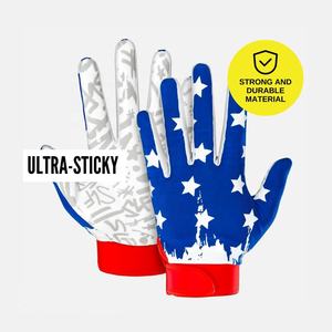 Gants de football américain à logo personnalisé très vendus, haute qualité, design respirant, matière polyester, tailles personnalisées, gants tendance - Product Image 2