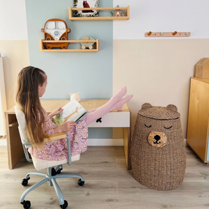Cesta de Almacenamiento de Animales Tejida a Mano con Tapa de Pasto Marino para Cuarto de Niños - Product Image 2