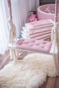 100% fait à la main bohème macramé Rectangle balançoire intérieur extérieur grand hamac suspendu chaise tissé à la main avec balançoire Design - Product Image 5