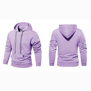 Sweats à capuche en coton et polyester 320g unisexe broderie hivernale surdimensionnée personnalisée sans ficelle pour hommes - Product Image 2