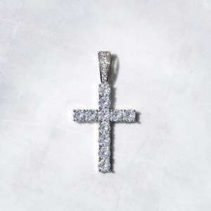 Collar de plata 925 en forma de T para hombre, colgante de Cruz de diamante de moissanita brillante en estilo Hip Hop, estilo de encanto de moda - Product Image 3