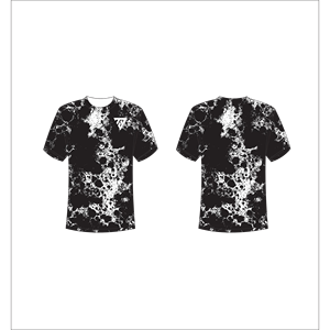 เสื้อยืดแขนสั้นผู้ชายสีดำขาวลายกราฟิก คอกลม ทรงปกติ สไตล์ลำลอง Trackstar OEM แบรนด์ส่วนตัว TSI-G05-P0498 - Product Image 1