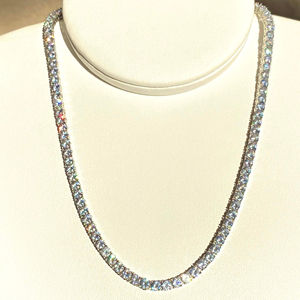 IGI Certified VVS Moissanite Brilliant Cut Diamond <b>Chains</b> Custom 925 Sterling Silver Tennis <b>Chain</b> Iced Hip Hop Necklaces <b>for</b> <b>Men</b> - Product Image 6