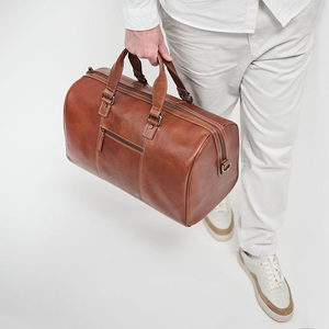กระเป๋าเดินทางหนังแท้สุดหรูแบบพับได้ มีซิป ใช้ได้ทั้งชายและหญิง สำหรับใส่ชุดออกกำลังกายหรือจัดเก็บเสื้อผ้า - Product Image 5