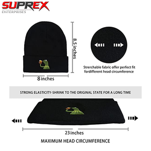 Gorro de Punto Personalizado con Logotipo Bordado, Gorro de Invierno Cálido, Gorra de Calavera Suave de Acrílico con Puño, Estilo Urbano Unisex - Product Image 2