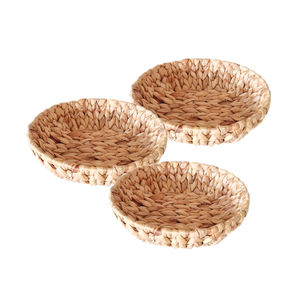 HAPROSIMEX SAIGON Contenedores de almacenamiento rectangulares hechos a mano Jacinto de agua Cesta rectangular Asas Contenedor de organización flexible para el hogar - Product Image 1