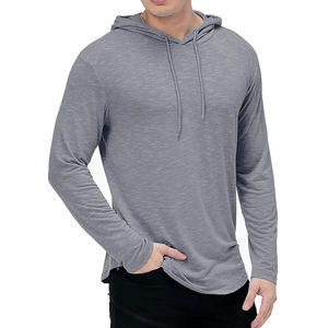 Sudaderas con capucha para hombre Jersey ligero de manga larga Sudadera con capucha con bolsillo Kange de alta calidad - Product Image 3