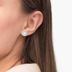 Pendientes Vintage de Oro Blanco de 14k con Diamantes de 0.40ct, con Diamantes de Corte Redondo, Estilo Vintage Elegante - Product Image 4