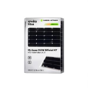 แผงโซลาร์เซลล์ Ht-Saae 550W แบบสองหน้า HJT รุ่น HT72-166M บรรจุ 31 แผงต่อพาเลท - Product Image 2