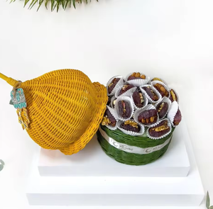 Canasta de Regalo Decorativa de Ratán Ecológica para Ramadán 2026 y Decoración de Mezquita, Cesta de Regalo Festiva con Diseño Islámico de Vietnam - Product Image 4