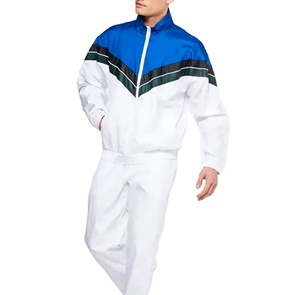 Ensemble de survêtement coupe-vent personnalisé pour hommes, en polyester, avec fermeture éclair, pour le sport et la gym, vente en gros 2026 - Product Image 1
