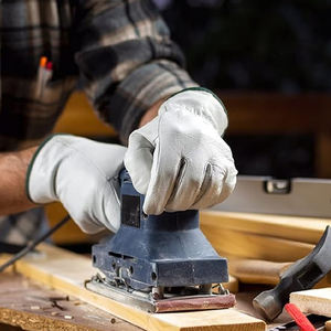 Gants de soudage en cuir de mouton résistant à la chaleur, usage intensif, doigts entiers, logo personnalisable OEM - Product Image 5