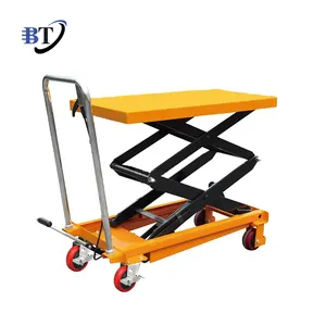 Piccolo 500kg 800kg 1000kg piattaforma elevatrice manuale mobile a forbice doppia tavola elevatrice a forbice