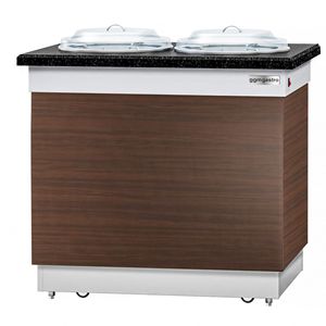 Dispensador de Platos con Calefacción DUBLIN - 1kW - 700mm - con ruedas - 100 platos - Encimera de granito - Product Image 5