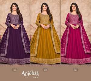 Nueva variedad última colección hermoso vestido mejor arte seda Salwar traje y Dupatta con bordado trabajo fabricante de la India - Product Image 3