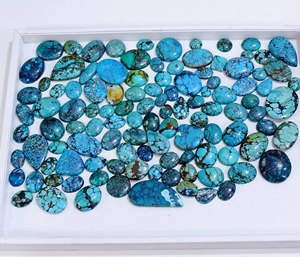 Cabochon en pierre naturelle du Tibet Turquoise pierre précieuse en vrac véritable produit en vrac fait à la main personnalisé - Product Image 3