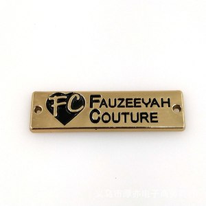 Metal Sew-On Logo Badge Plated <b>Apparel</b> <b>Accessory</b> Hardware - Product Image 3