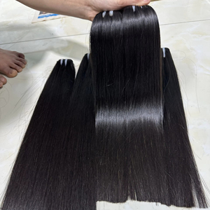 เวียดนาม100% เรียผมต่อเส้นด้ายทอแบบเรียบไร้รอยต่อหรูหราสไตล์ตรงกระดูกสีดำ25% ออก! - Product Image 1