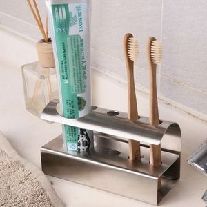 Porte-brosse à dents en métal contemporain conçu pour un rangement efficace et hygiénique des brosses à dents - Product Image 3