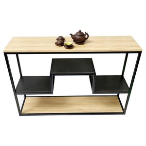 KAZI Modern Luxury Minimalist <b>Console</b> <b>Table</b> CST041 Plywood Wood with Iron Frame <b>for</b> <b>Entry</b> - Product Image 2