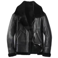 Automne hiver hommes veste en peau de mouton meilleure qualité hommes veste en peau de mouton vêtements en cuir veste d'hiver en peau de mouton