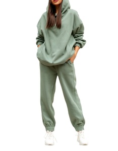 Conjunto de chándal para mujer, Sudadera con capucha de lana cálida personalizada, chándales para mujer, chándales de alta calidad para mujer - Product Image 1