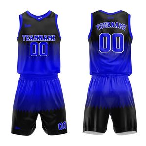 Échantillon gratuit Maillot de basket-ball réversible personnalisé imprimé Uniformes de l'équipe de basket-ball Ensembles pour garçons Uniforme de basket-ball - Product Image 1