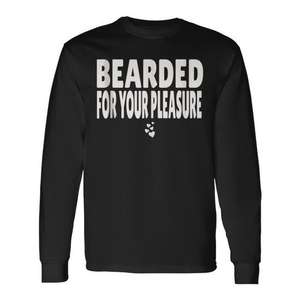 Camiseta de manga larga con estampado de Bearded For Your Pleasure, regalo divertido con humor para adultos - Product Image 1