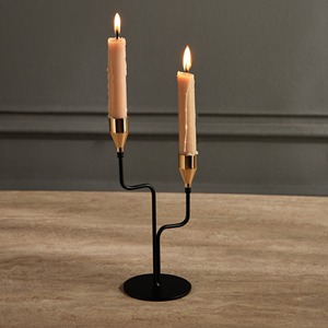 Black Metal <b>Candle</b> Holder Elegant Table Centerpiece Stylish Decorative Accent Romantic And Festive Home Display - Product Image 3