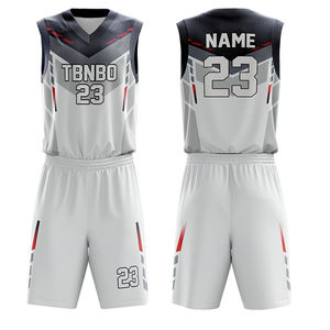 Maillot de basket-ball respirant confortable personnalisé gratuit équipe nom de l'équipe emblème de l'équipe uniforme de basket-ball - Product Image 1