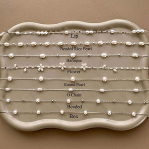 Collar Dulha Clásico Vintage de Moda con Perlas Blancas de Agua Dulce y Cadenas de Latón Chapado en Oro, Regalo Religioso para Bodas y Fiestas - Product Image 4