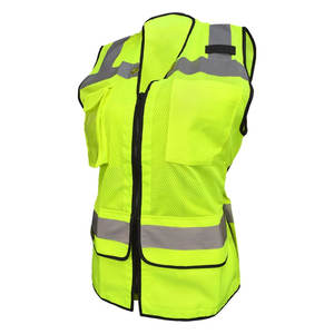 High quality Casual Construction Worker Reflective Safety Vest <b>Jacket</b> High Visibility Sleeveless <b>Jacket</b> for Workers - Product Image 5