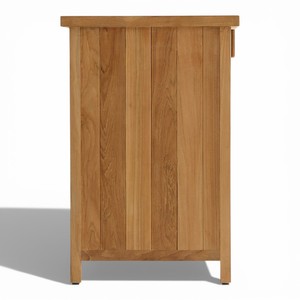 Nordic Style Solid Teak <b>Wood</b> Sideboard Luxury Woven Rattan Panel Storage <b>Cabinet</b> Large Capacity Media Console for Living Room - Product Image 4