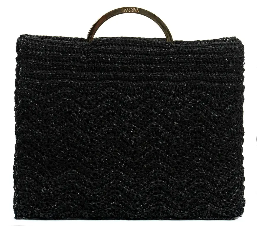 EGLE Bag in leather crochet work handmade in Italy