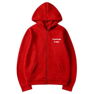 Sudadera con capucha y cremallera con bolsillos laterales y hombros caídos de manga larga y logotipo personalizado para hombre y mujer - Product Image 3