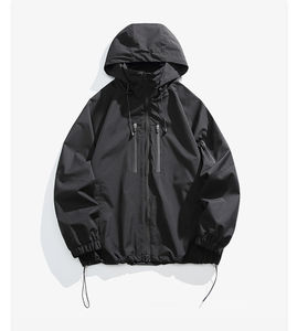 Veste coupe-vent décontractée à manches longues, coupe-vent, personnalisable, unisexe, en toile, fermeture éclair, vente en gros, prix bas, OEM ODM - Product Image 6