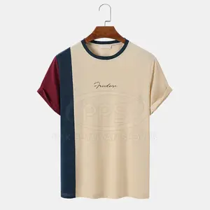 オンラインショッピングメンズラウンドネックTシャツOEMサービスデザインカスタムカラーとデザインメンズTシャツ