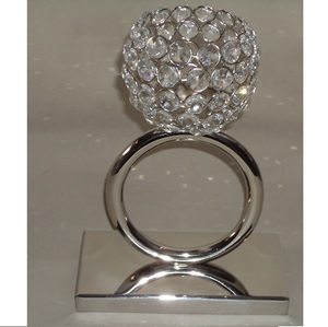 Porte-bougie votif artisanal avec finition brillante, support de bougie en cristal perlé à prix abordable - Product Image 2