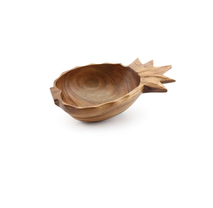 Bol en bois d'acacia en gros d'usine bol à salade de style indien avec couvercle vaisselle à repasser bol domestique - Product Image 6