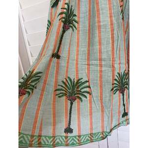 Caftán marroquí de playa estilo atardecer, elegante pareo de baño para mujer, manga larga, cuello en V, algodón Khadi con ribete en contraste - Product Image 4