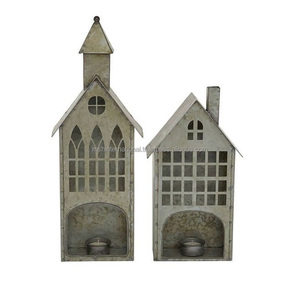 Metal House Shaped Square Eco-Friendly Handmade <b>Lantern</b> Fancy Design Home Decoration Durable Material - Product Image 2